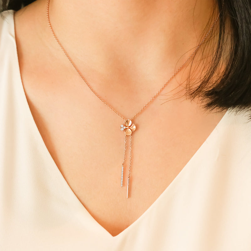 FLEURS DIAMOND PETALE NECKLACE