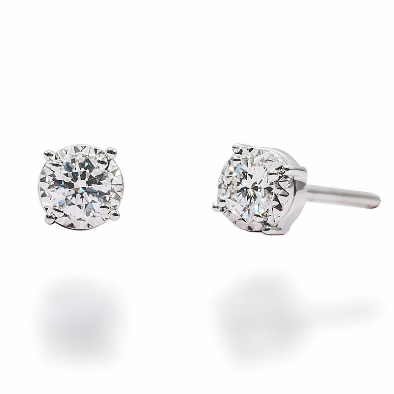 Round Brilliant Diamond Stud Earrings