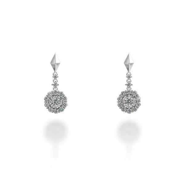 18K White Gold Earrings with Diamonds