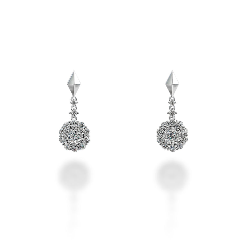 18K White Gold Earrings with Diamonds