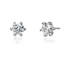 Classic Round Brilliant Diamond Stud Earrings