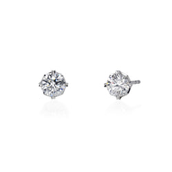 Round Brilliant Diamond Stud Earrings 