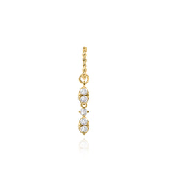 Twist Mini Hoop Earring with Nora Drop