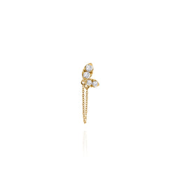 Twist Aile Gold Chain Earring