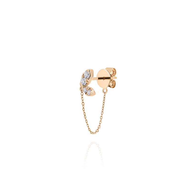 Twist Aile Gold Chain Earring