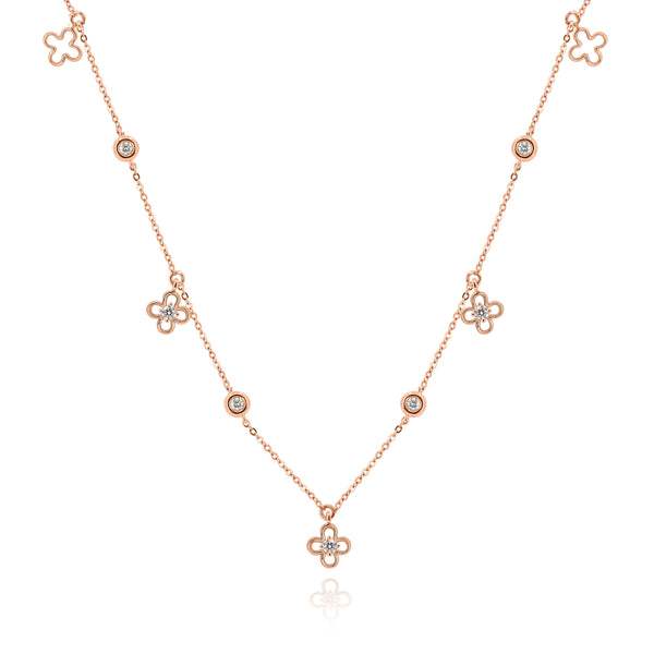 Fleurs Éclat Diamond Drop Necklace