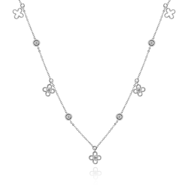 Fleurs Éclat Diamond Drop Necklace