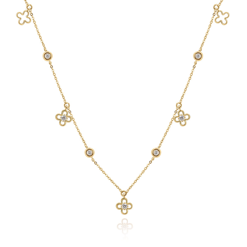 Fleurs Éclat Diamond Drop Necklace