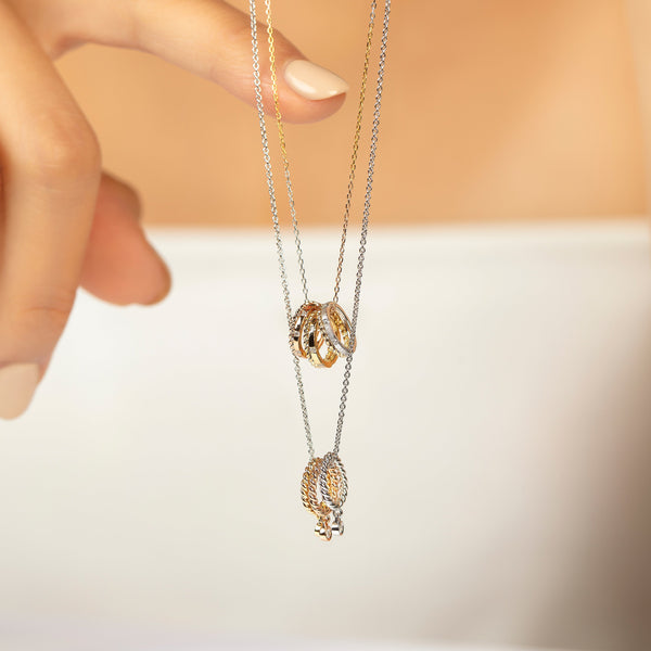 TWIST DIAMOND DROP PENDANT