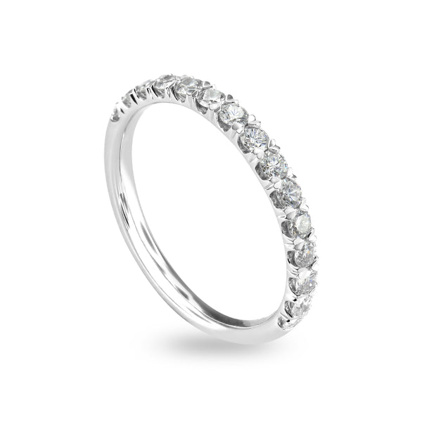 Classic Wedding Ring Band with Round Brilliant Diamonds